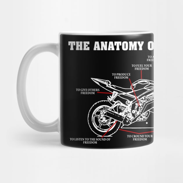 The Anatomy Of Freedom T shirt For Biker by Kaileymahoney